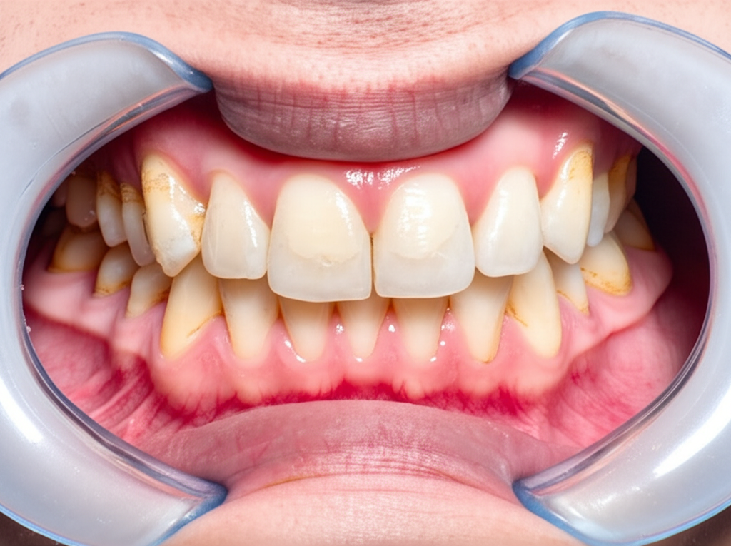 Teeth before veneers