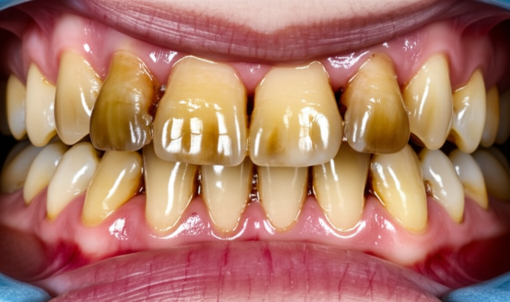 Teeth before whitening